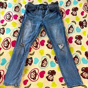 Stylish Blue Distressed Jeans